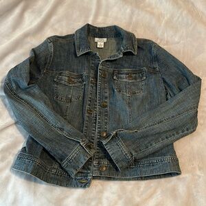 Ann Taylor LOFT Stretch Denim Jacket (size 10)